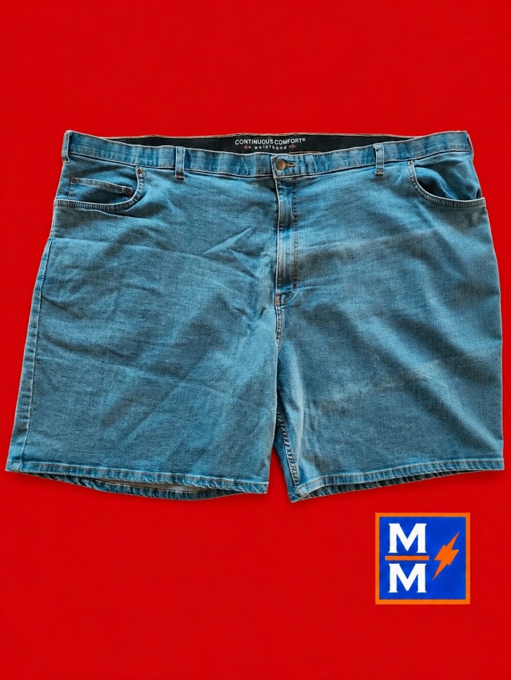 Men's Unbranded Light Blue Denim Jean Shorts. Size 56R.